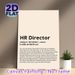 HR Director Definition Painting Poster, Witty Typographic Poster, Humorous Workplace-themed Decor Ideal For Office, Professional Workspace_maomaolike.com