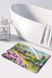 Louisiana Magnolias In Watercolor Memory Foam Kitchen Mat Machine Washable Anti-Fatigue Mat Cushion Comfort Bath Mat Or Kitchen Rug_maomaolike.com