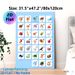Persian Alphabet Learning Painting Poster, Vibrant Cartoon-style Illustrated Poster, Displays Alphabet Letters With Matching Objects & Animals, Ideal_maomaolike.com