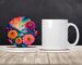 Colorful Dahlias Large Sandstone Coasters Pack Of 4 Absorbent Round Coasters Decor Gifts For Men Or Women, 4 In, Multicolor_maomaolike.com