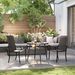 Set Of 2 Outdoor Wicker Dining Chairs With Armrest, Steel Frame, High Back And Deep Seating, Brown_maomaolike.com
