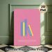 Inspirational Book Themed Painting Poster, Minimalist Colorful Stylized Blue & Yellow Books Poster, Warm Comforting Message Ideal For Home Reading_maomaolike.com