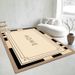 Living Room Rug Large Size Gorgeous Gold Frame Design Bedroom Rug Plush Thickened Machine Washable Thickened Underlay Interior Decorative Rug_maomaolike.com