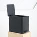 SSTC102-15L-B, Stainless Steel Kitchen Trash Can, 15L, Black_maomaolike.com
