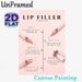 Lip Filler Timeline Painting Poster, Clean Minimalist Soft Pink Infographic Poster, Informative Lip Filler Recovery Guide For Beauty Clinics_maomaolike.com