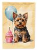 Yorkshire Terrier Happy Birthday House Flag Large Porch Sleeve Pole Decorative Outside Yard Banner Artwork Wall Hanging, Polyester, House Size, Multicolor_maomaolike.com