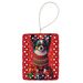 Papillon Holiday Christmas Porcelain Ornament Christmas Tree Hanging Decorations For Home Christmas Holiday, Rectangle, Gift, Multicolor_maomaolike.com