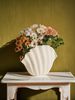 1pc White Ceramic Shell Shape Is Suitable For Mediterranean Style Design Scene Ornaments Flower Arrangement Vase_maomaolike.com
