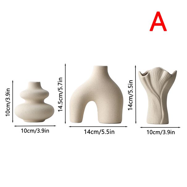 3-Piece Ceramic Vase Set With Unique Design_maomaolike.com