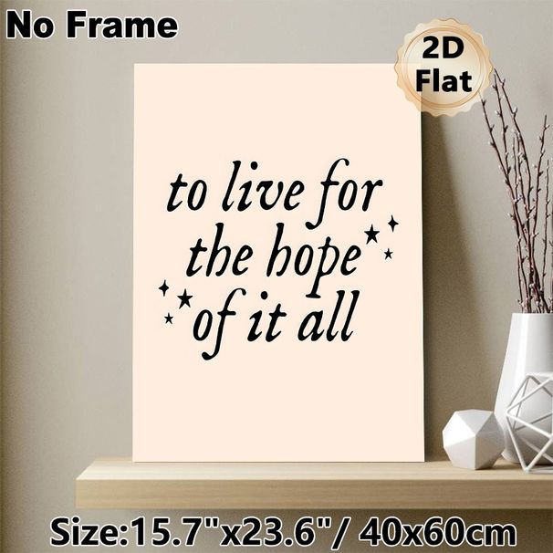 Inspirational Quote Painting Poster, Minimalist Handwritten Typography Poster, Warm Motivational Message With Star Accents, Suitable For Bedroom And_maomaolike.com