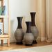 Desktop Vase, Brown Decorative Floor Vase, Classic And Neat Floor Vase, High Independent Flower Stand, Artificial Vine Vase, PVC Floor Vase, Home Decoration Flower Stand Set Of 3 Pieces_maomaolike.com