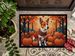 Red Basenji Fall Doormat Front Door Mat Indoor Outdoor Rugs For Entryway, Non Slip Washable Low Pile, 24H X 36W_maomaolike.com