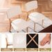 Wooden Dining Chairs Set Of 2, Mid Century Modern Kitchen Chairs With Fabric Upholstered And Curved Backrest For Dining Room Restaurant Or Cafe 300LBS Capacity, Natural_maomaolike.com