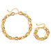 2Pcs/Set Colorful Bohemian Fashion Choker Necklace Bracelet Jewelry Set Classic Cross Chain Accessories For Women Gift_maomaolike.com