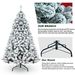 7.5ft PVC Flocking Hinged Tree Environmentally Friendly Fireproof Artificial Christmas Flocked Tree_maomaolike.com