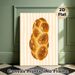 Braided Bread Painting Poster, Warm-toned Realistic Glossy Braided Bread With Sesame Seeds Poster, Appealing Food-themed Decor Suitable For Kitchen_maomaolike.com