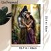 Shiva & Parvati Themed Painting Poster, Vibrant Romantic Forest Scene Poster, Exquisite Traditional Adornment Details, Ideal For Home And Prayer Room_maomaolike.com