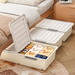 Under-Bed Capacity For Clothes And Quilts Extra Large Organizer Car Storage Box With Wheels Waterproof_maomaolike.com