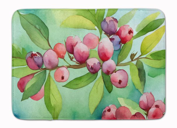 Connecticut Mountain Laurels In Watercolor Memory Foam Kitchen Mat Machine Washable Anti-Fatigue Mat Cushion Comfort Bath Mat Or Kitchen Rug_maomaolike.com