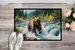Alaskan Wilderness Grizzly Bear Doormat Front Door Mat Indoor Outdoor Rugs For Entryway, Non Slip Washable Low Pile, 24H X 36W_maomaolike.com