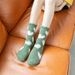 Winter coral fleece socks for women, no hair loss, cartoon love, plush, thickened, warm, Japanese style, sleeping, confinement, floor socks_maomaolike.com