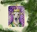 Whippet King Of Mardi Gras Porcelain Ornament Christmas Tree Hanging Decorations For Home Christmas Holiday, Rectangle, Gift, Multicolor_maomaolike.com
