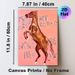 Rodeo Horse Painting Poster, Warm-toned Expressive Rearing Brown Horse With Pink Accents Poster, Inspirational Quote Artwork, Suitable For Living_maomaolike.com