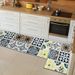 Vintage Moroccan Tile Pattern Mat - Oil-Proof Non-Slip Long Kitchen Rug, Bohemian Ethnic Style Absorbent Bathroom Mat_maomaolike.com