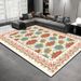 Living Room Rug Large Size Gorgeous Gold Frame Design Bedroom Rug Plush Thickened Machine Washable Thickened Underlay Interior Decorative Rug_maomaolike.com