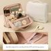 T400 Polyester Quilted Travel Makeup Bag, Dry‑Wet Separation Cosmetic Organizer With Dividers_maomaolike.com