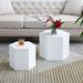 Coffee Tables,MDF With Ash/oak/walnut Veneer Side Table/coffee Table/end Table/nesting Table Set Of 2 For Living Room,office,bedroom, White, 2Colors_maomaolike.com