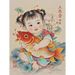 Super Cute New Year Picture Doll Prosperity Child Poster Wall Glass Cabinet Door Decoration Sticker_maomaolike.com