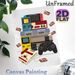 Retro Gaming Console Painting Poster, Vibrant Flat-Style Vintage Game Devices Poster, Nostalgic Gaming Decor Ideal For Game Room, Bedroom_maomaolike.com