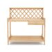 Garden Potting Bench Table Wooden Planting Workstation With Lattice Trellis For Hanging Ornaments Or Supporting Vines_maomaolike.com