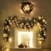 Christmas Wreath For Front Door Window 24 Inch Pine Artificial Wreath, Cabinet Wreath Gift, Suitable For Christmas Party Decoration, Front Door Window Wall Wreath_maomaolike.com