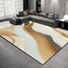 Living Room Rug Large Size Gorgeous Gold Frame Design Bedroom Rug Plush Thickened Machine Washable Thickened Underlay Interior Decorative Rug_maomaolike.com