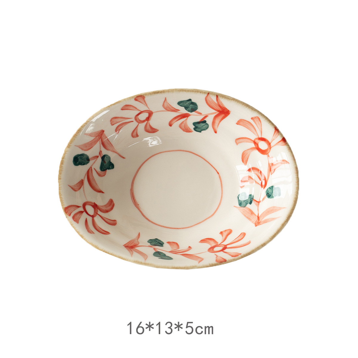 Japanese Hand-painted Ceramic Oval 6-inch Tea Point Plate Household Underglaze Bowl And Bone China_maomaolike.com