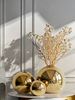 A Light Golden Spherical Suitable For Living Room, Study, Office Desk, Foyer Decoration, Fresh Flowers In Vase_maomaolike.com