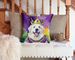 Great Pyrenees King Of Mardi Gras Throw Pillow Machine Washable, Indoor Outdoor Decorative Pillow For Couch, Bed Or Patio, 14Hx14W_maomaolike.com