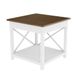 Corner Desk With Storage Shelves, Small Square Table In American Style,for Home ,Office, Small Space, White And Wood_maomaolike.com