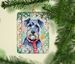 Schnauzer Christmas Porcelain Ornament Christmas Tree Hanging Decorations For Home Christmas Holiday, Rectangle, Gift, Multicolor_maomaolike.com
