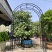 Metal Garden Arch L59'' X W17.71'' X H90.55'' Climbing Plants Support Rose Arch Outdoor Black_maomaolike.com