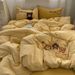 Manufacturer Wholesale INS Korean Style Princess Towel Embroidery All-Cotton Washed Four-Piece Pure Cotton Cute 4-Piece Bedding Se_maomaolike.com