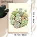 Succulent Themed Painting Poster, Delicate Watercolor Style Mixed Succulent Cluster Poster, Brings Fresh Natural Vibe, Ideal For Home, Office And_maomaolike.com