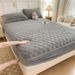 Milk Velvet Single Piece Winter Thickened Dustproof Coral Fleece Non-Slip Bed Sheet Mattress Protector Cover_maomaolike.com