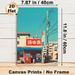 Japanese Street Corner Store Painting Poster, Vibrant Retro Illustrated Urban Scene Poster, Nostalgic Cityscape Decor For Home, Living Room And_maomaolike.com