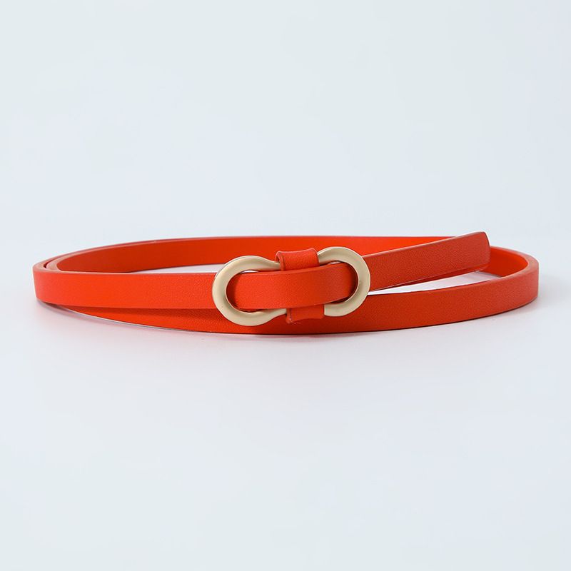 HOT Women New PU Leather 8-shaped Metal Buckle Belt Girls Dress Jean Pants Waistband For Lady Brand Belts_maomaolike.com