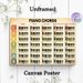 Piano Chords Painting Poster, Vintage Colorful Piano Chord Chart Poster, Clear Chord Reference To Aid Piano Learning, Ideal For Music Studio And_maomaolike.com