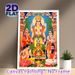 Hindu Vishnu Worship Painting Poster, Vibrant Traditional Religious Ritual Scene Poster, Devotional Decor Piece Suitable For Home Puja Room, Spiritual_maomaolike.com