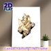 Calcite Crystal Painting Poster, Vintage Realistic Mineral Illustration Poster, Refined Natural Decor Ideal For Home Office, Living Room_maomaolike.com